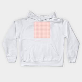 Blush Pink Gingham Pattern - Christmas Vichy Kids Hoodie